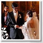 Bagues lors d un mariage a l eglise du Gesu a Nice